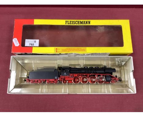 Fleischmann HO gauge German 39 class 2-8-2 tender locomotive item no 4138, boxed, untested