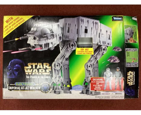A Hasbro 'The Kenner Collection' Star Wars The Power Of The Force Electronic Imperial AT-AT Walker, including AT-AT Commander