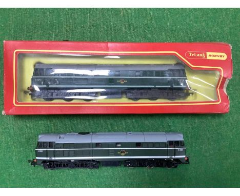 Two OO Gauge A1A-A1A Diesel Electric Locomotives by Hornby and Airfix, playworn, untested.