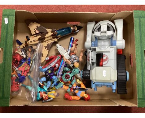 A Quantity of Predominantly Circa 1980's/1990's Plastic Action Figures and Model Vehicles to include KPT 1988 - MASK Skybolt,