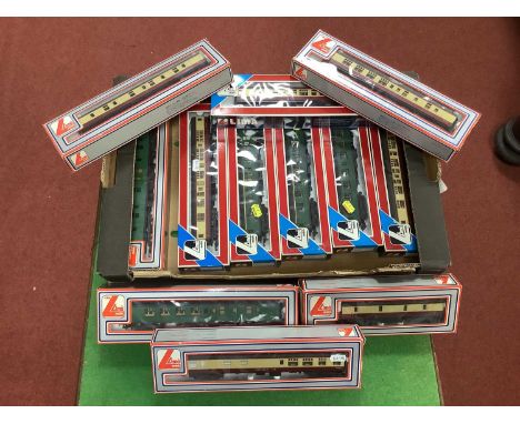 Twelve OO Gauge Coaches by Lima, various liveries, all boxed.