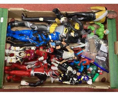 Approximately Twenty Five Plastic Action Figures by Bandai, Mattel, Applause and other. Themes include Star Trek, Star Wars, 