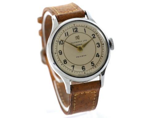 Ingersoll  gentleman's Triumph wristwatch in stainless steel case, the dial marked Ingersoll London,with Arabic numerals with