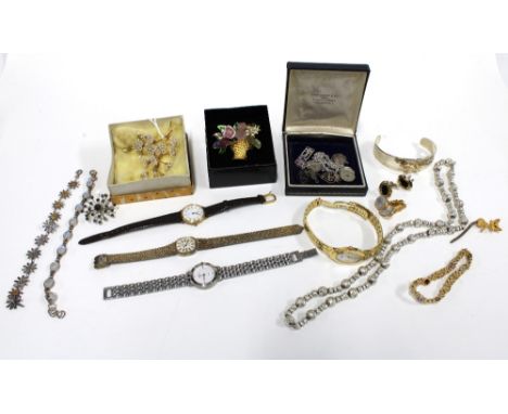 Lady's Tissot wristwatch and other fashion wristwatches, a collection of costume jewellery to include a Butler &amp; Wilson b