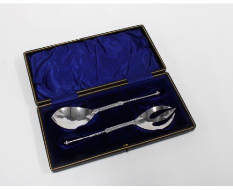 IAN McCORMICK, IONA white metal spoon and fork, stamped IMC IONA, with a later box (2)