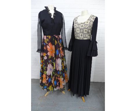 Two vintage Berkertex evening dresses, size 14 (2)
