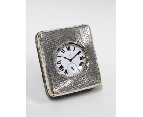 Mappin &amp; Webb goliath pocket watch together with a George V silver fronted watch stand also by Mappin &amp; Webb, 12 x 10
