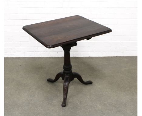 19th century table with birdcage action, tripod legs, 66 x 68 x 55cm. (evidence of old worm on leg)