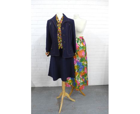 An vintage skirt by Janice Colton, waist size 26 and a Mansfield vintage  jacket and matching dress (2)