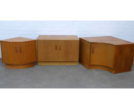 Three vintage G-plan Fresco teak units. (3) 
