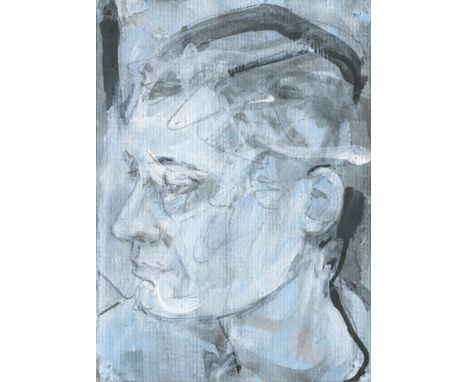 
	
		Paul Hodgson
		Portrait of E.2, 2021
		Pencil, Acrylic and Ink on Paper
		Signed on verso
		15 x 10cm (5¾ x 3¾ in.)
		
	