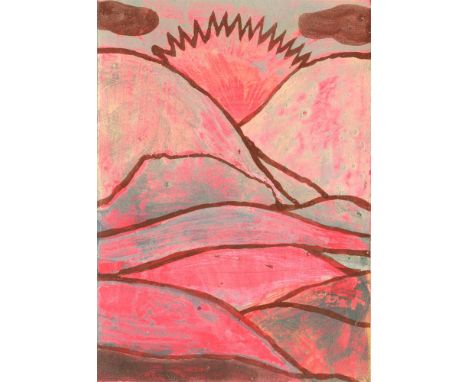 
	
		Holly Mills
		Pink Sun, 2021
		Egg Tempera on Paper
		Signed on verso
		15 x 10cm (5¾ x 3¾ in.)
		
		London based artist