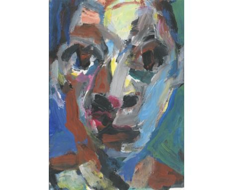 
	
		Craig Jefferson
		Head Study, 2021
		Gouache on Paper
		Signed on verso
		15 x 10cm (5¾ x 3¾ in.)
		
		Craig makes paint