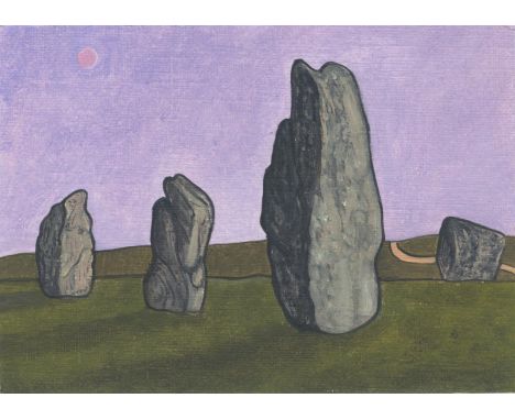 
	
		Ben Edge
		Avebury, 2021
		Oil on Canvas Paper 
		Signed on verso
		10 x 15cm (3¾ x 5¾ in.)
		
		Ben Edge is a visual ar