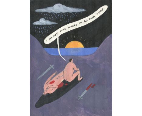 
	
		Maisie Cowell
		I am not sure where to go form here, 2021
		Acrylic and Aquarelle Pencil on Paper
		Signed on verso
		15