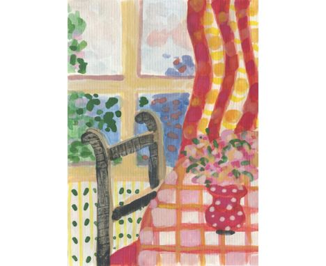 
	
		Lottie Cole
		Little Interior, 2021
		Watercolour on Paper
		Signed on verso
		15 x 10cm (5¾ x 3¾ in.)
		
		Cole's paint