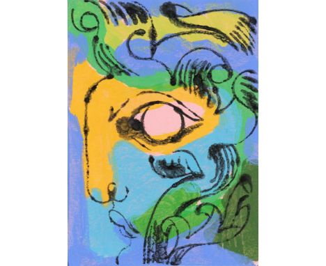 
	
		Petra Borner
		Floral Face Blue, 2021
		Ink and Acrylic on Paper
		Signed on verso
		15 x 10cm (5¾ x 3¾ in.)
		
		Petra 