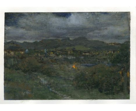 
	
		Martin Greenland
		Cordoba of the Mind (Moonlight), 2021
		Oil on Paper
		Signed on verso
		10 x 15cm (3¾ x 5¾ in.)
		AB