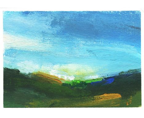 
	
		Mary Burtenshaw
		Windswept Skies, 2021
		Acrylic on Paper
		Signed on verso
		10 x 15cm (3¾ x 5¾ in.)
		
		I paint dram