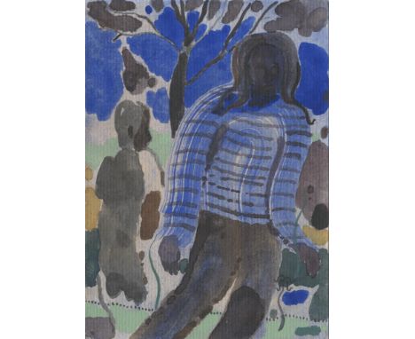 
	
		James Owens
		Walk in Peckham Rye Park, 2021
		Watercolour on Paper
		Signed on verso
		15 x 10cm (5¾ x 3¾ in.)
		
		Jam