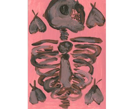 
	
		Matt Macken
		Moths, 2021
		Acrylic on Paper
		Signed on verso
		15 x 10cm (5¾ x 3¾ in.)
		
		Matt Macken is an British 