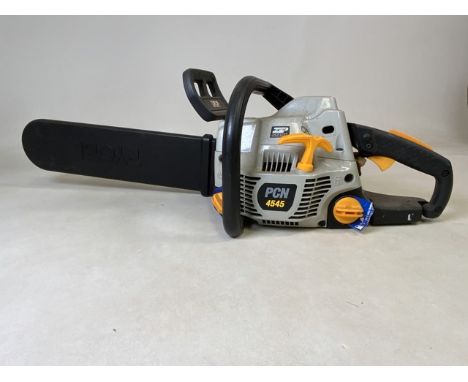 A Ryobi PCN 4545 petrol chainsaw.