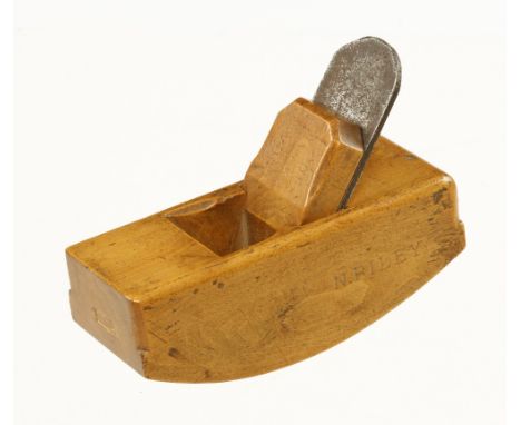 A miniature boxwood compass plane 3 1/2" x 1 1/4" G++