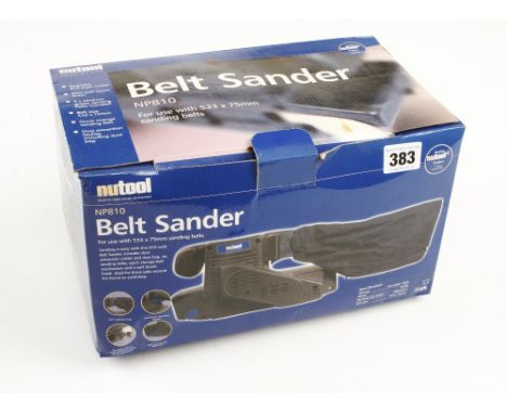 An unused NUTOOL belt sander in orig packing and box N PAT tested