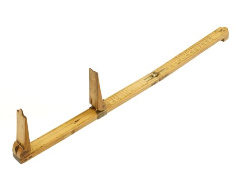 A PRESTON No 715 shoemaker's boxwood folding size stick G+ 