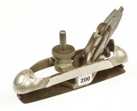 A USA STANLEY No 20 compass plane with orig iron some plating coming away from lever G+