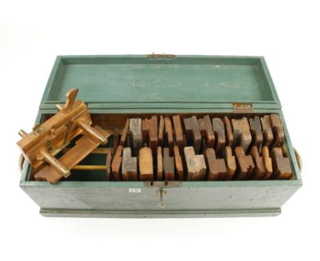 A little used sash fillister by MUSGRAVE and 28 moulding planes in pine chest G+
