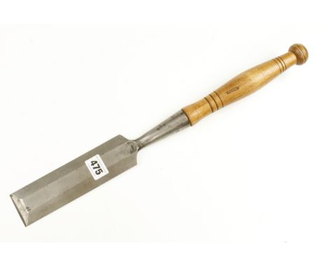 A little used 2" bevel edge socket chisel by MARPLES with slightly cracked handle G++