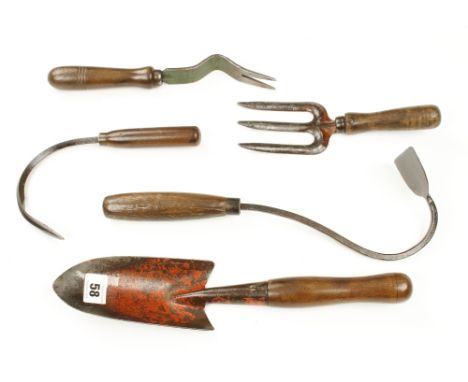 Five vintage garden tools G