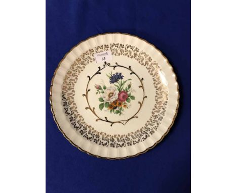 TWO CARLTONWARE MOULDED LEAF AND FLORAL PLATESwith scalloped rim; together with Wood & Sons ironstone plate (3)
