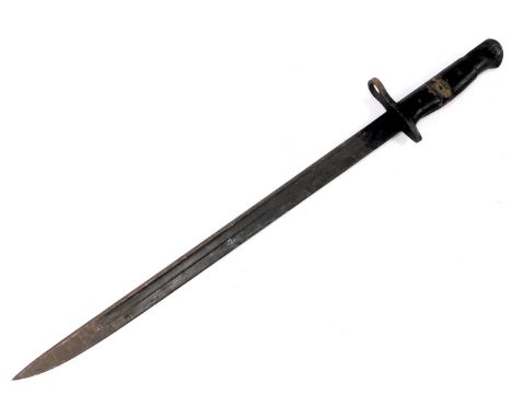 A WWI US Remington bayonet, lacking scabbard, 55cm long.