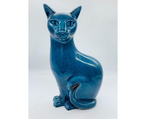 A large Poole pottery cat (H29cm)