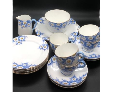 A selection of Marguerite J&amp;G, Stoke on Trent tea service to include a cake plate, six side plates, six saucers, five cup