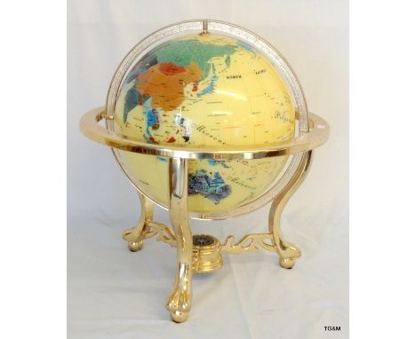 A Semi precious Gem globe