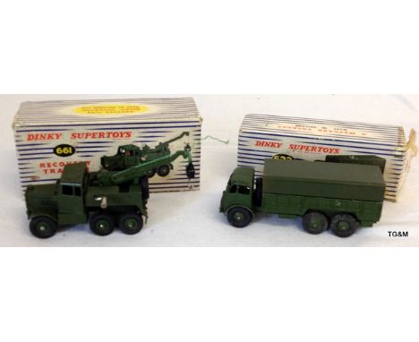A Dinky Supertoys 661 recovery tractor and a Dinky Supertoys 622 10 ton Army truck both boxed