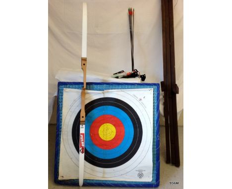 A Recurve Bow and arrows with targets