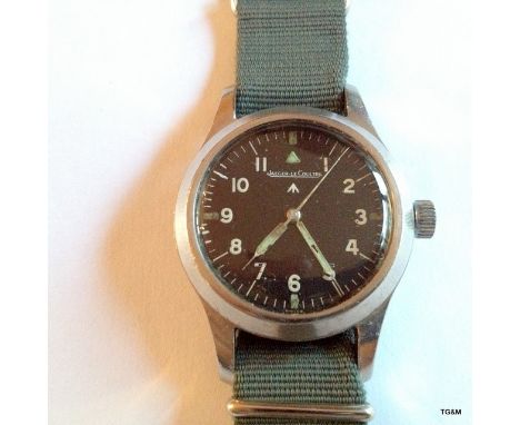 A very rare military Jaeger Lecoultre 6B mark Eleven wristwatch back marked broad arrow 6B/346,2335/48, B/97