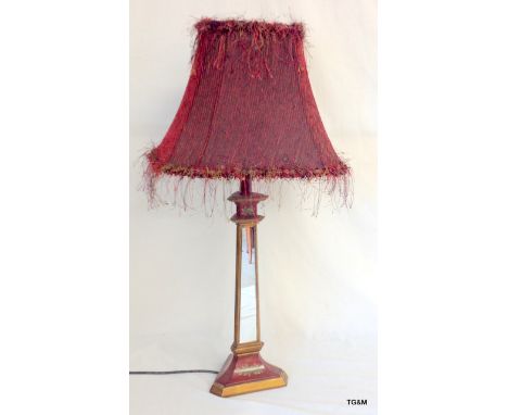 A colour lamp mirrors and shade