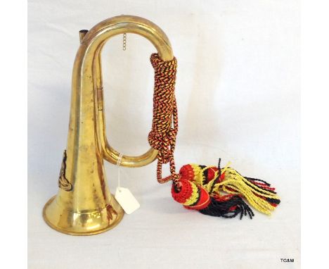 A brass bugle