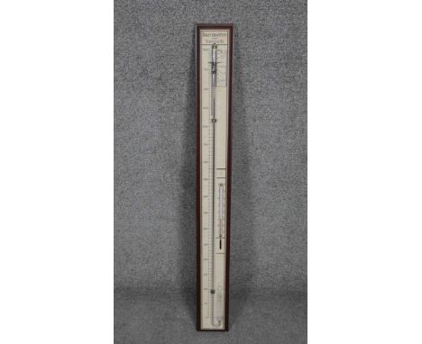 Barometer by Torricelli, with paper dial on oak panel.
H.94 W.10cm 