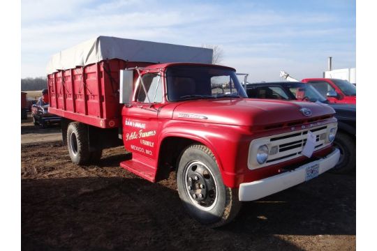 1962 Ford F600 Grain Truck 12 1 2 Bed Hoist Westfield Seed Auger Brush Flighting Title In O