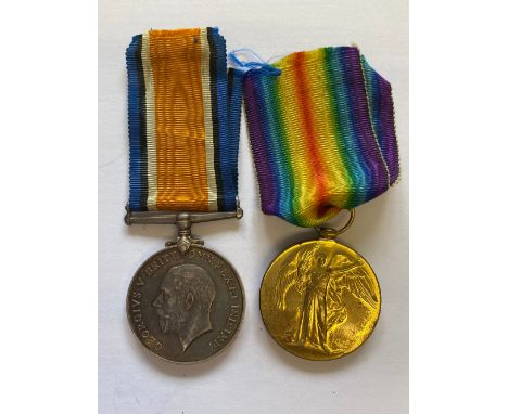 A FIRST WORLD WAR PAIR TO THE MACHINE GUN CORPS. A Great War Pair comprising War Medal and Victory Medal named to 117860 Pte 