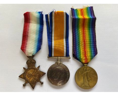 A FIRST WORLD WAR TRIO TO THE WARWICKSHIRE REGIMENT. A Great War Trio comprising 1914-15 Star named to 540 L. Cpl A. Young R.