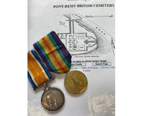 A FIRST WORLD WAR CASUALTY PAIR TO THE WORCESTERSHIRE REGIMENT. A Great War Pair comprising War Medal and Victory Medal named