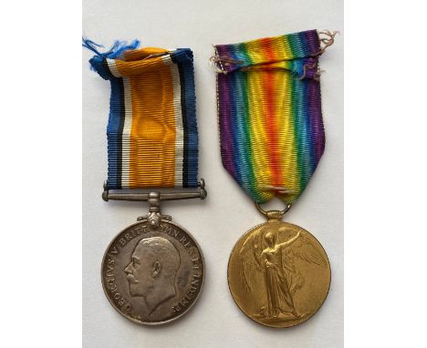 A FIRST WORLD WAR PAIR TO THE NORTH STAFFORDSHIRE REGIMENT. A Great War Pair comprising War Medal and Victory Medal named to 