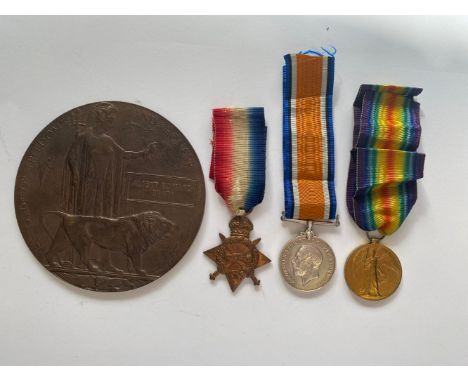 A FIRST WORLD WAR TRIO AND PLAQUE TO THE GLOUCESTERSHIRE REGIMENT. A Great War trio comprising 1914-15 Star named 200250 Pte 